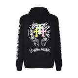 Chrome Hearts Colorful Cross Letter Flower Arm Horseshoe Zipper Sweater