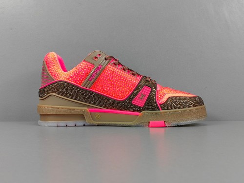 Louis Vuitton Trainer Fashion Low Casual Board Shoes Men Rhinestone Rendering Sneakers
