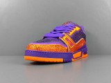Louis Vuitton Trainer Fashion Low Casual Board Shoes Men Rhinestone Rendering Sneakers