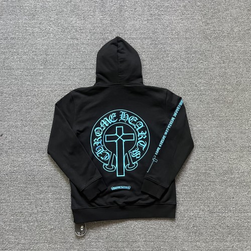 Chrome Hearts Horseshoe Cross Printed Hoodie Couple Casual Versatile Sweatshirt
