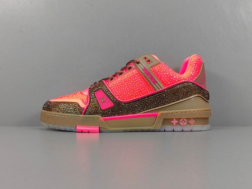Louis Vuitton Trainer Fashion Low Casual Board Shoes Men Rhinestone Rendering Sneakers