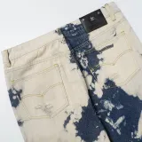 Chrome Hearts Fashion Street Washed Tie-dyed Jeans Unisex Distressed Colored Cross Pants