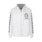 Chrome Hearts Colorful Cross Letter Flower Arm Horseshoe Zipper Sweater