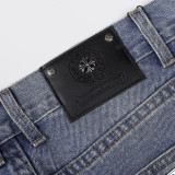 Chrome Hearts Distressed Washed Jeans Unisex Casual Street Pants