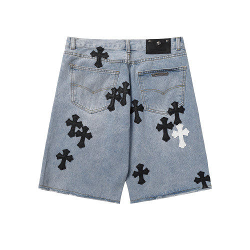 Chrome Hearts Classic Fashion Logo Denim Shorts Unisex Casual Pants