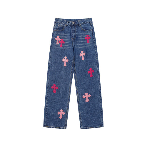 Chrome Hearts Fashion Classic Jeans Unisex Casual Street Pants