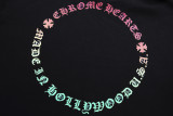 Chrome Hearts Yellow Green Gradient Letter Horseshoe Flower Arm Cross Hooded Hoodie