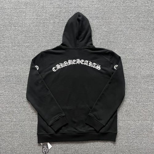 Chrome Hearts Classic Sanskrit Embroidered Hooded Zipper Couple Casual Versatile Sweatshirt