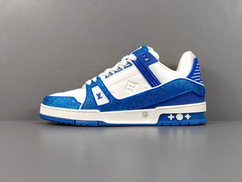 Louis Vuitton Trainer Fashion Low Casual Board Shoes Men Rhinestone Rendering Sneakers