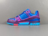 Louis Vuitton Trainer Fashion Low Casual Board Shoes Men Rhinestone Rendering Sneakers