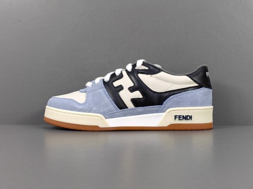Fendi Match Low Sneakers Unisex Casual Suede Leather Splicing Shoes