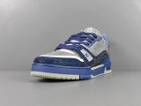 Louis Vuitton Trainer Fashion Low Casual Board Shoes Men Rhinestone Rendering Sneakers
