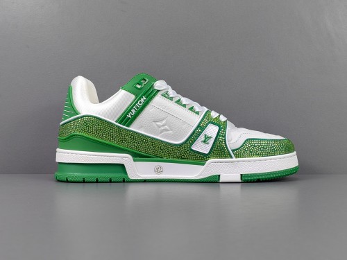 Louis Vuitton Trainer Fashion Low Casual Board Shoes Men Rhinestone Rendering Sneakers