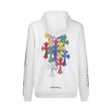 Chrome Hearts Alphabet Colorful Cross Group Printed Zipper Sweater
