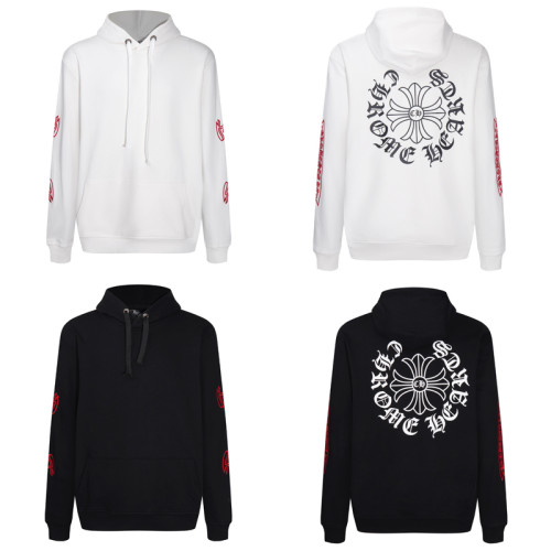 Chrome Hearts Red Character Double Arm Heavy Industry Embroidered Hoodie