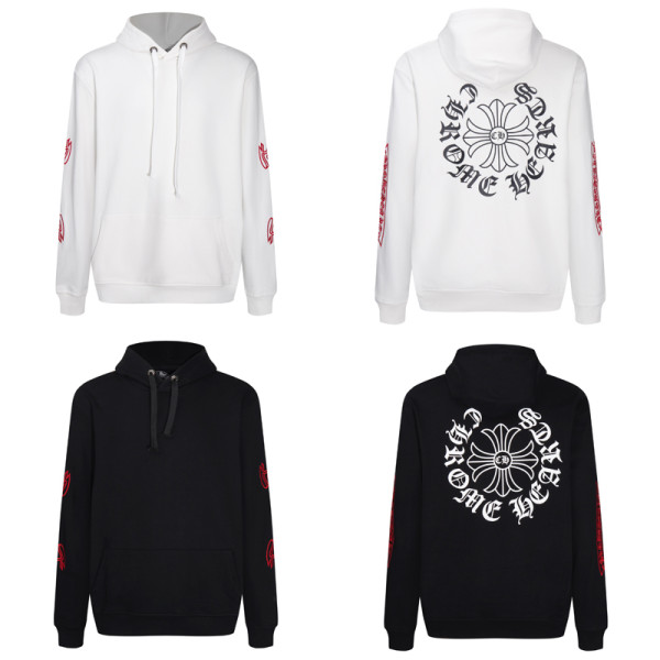 Chrome Hearts Red Character Double Arm Heavy Industry Embroidered Hoodie