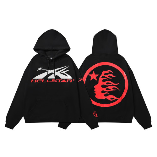Hellstar Classic Graphic Print Heavyweight Hoodie Unisex Casual Fleece Pullover Sweatshirts