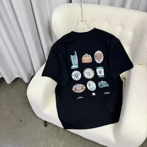 Amiri Fashion Colorful Printed T-shirt Unisex Casual Simple Short Sleeve