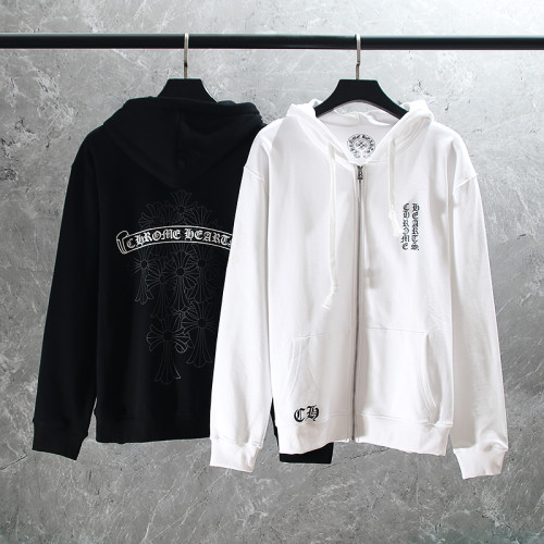 Chrome Hearts Cross Scroll Dark Pattern Zipper Sweater
