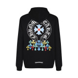 Chrome Hearts Fashion Colorful Cross Horseshoe Printed Hoodie