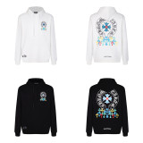 Chrome Hearts Fashion Colorful Cross Horseshoe Printed Hoodie