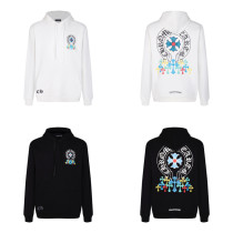 Chrome Hearts Fashion Colorful Cross Horseshoe Printed Hoodie