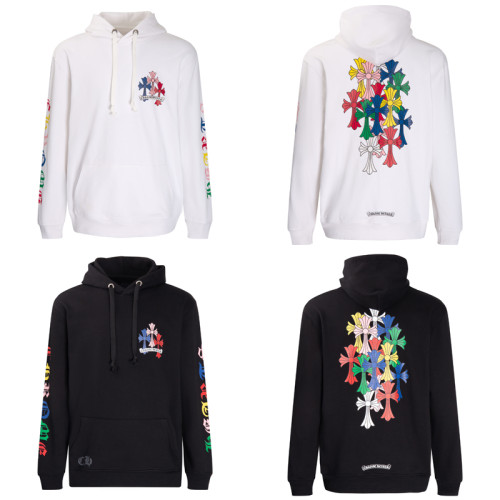 Chrome Hearts Unisex Pullover Cross Group Printed Hoodie