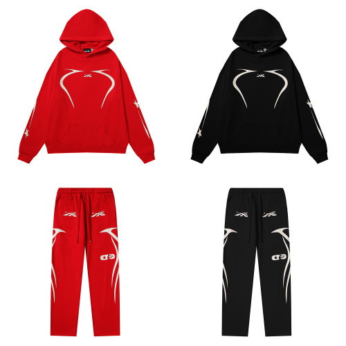 Hellstar Classic Unisex Fleece Hoodie Pants Casual Sweatshirt Suit
