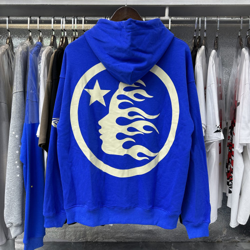 Hellstar Classic Logo Print Hoodie Unisex Casual Fleece Sweatshirts Suit
