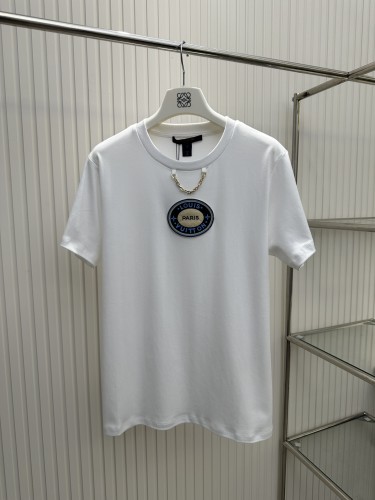 Louis Vuitton Embroidered Logo Chain Hem Tie Short Sleeve T-shirt