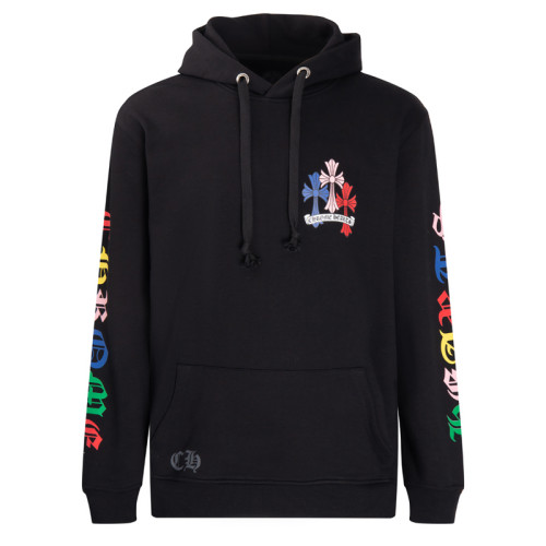Chrome Hearts Unisex Pullover Cross Group Printed Hoodie