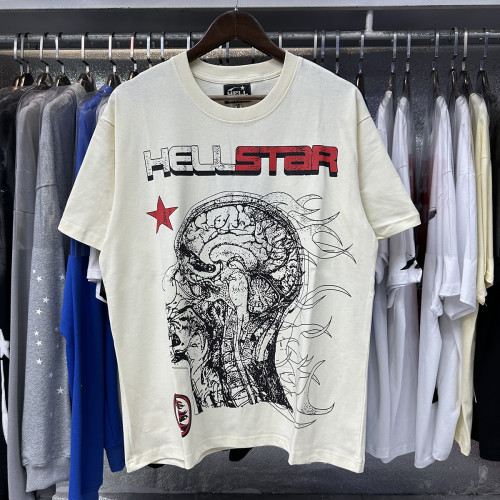 Hellstar Fashion Vintage Printed Short Sleeve Unisex Casual Street T-shirt