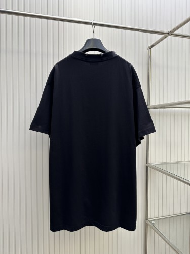 Balenciaga New Fashion Neckline Metal Puncture Short Sleeved T-shirt