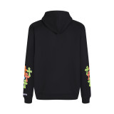 Chrome Hearts Unisex Cross Group Split Leather Zipper Hoodie