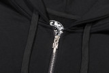 Chrome Hearts Unisex Colorful Cross Horseshoe Hooded Zipper Hoodie