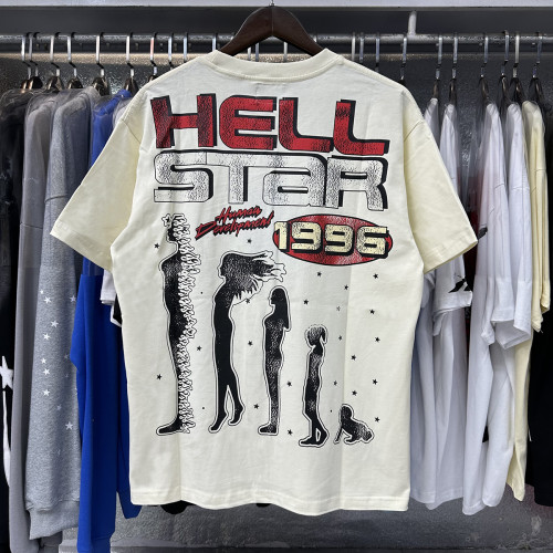 Hellstar Fashion Vintage Printed Short Sleeve Unisex Casual Street T-shirt