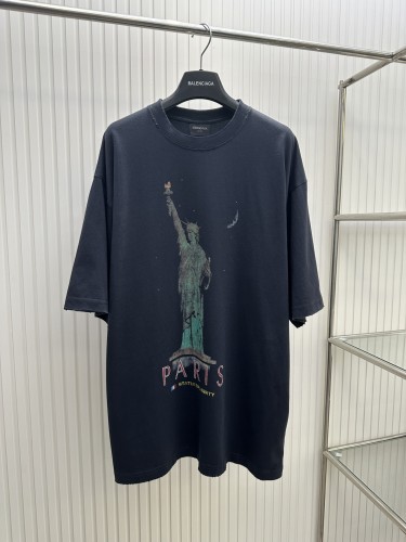 Balenciaga Couple High Street Statue of Liberty Printed T-shirt