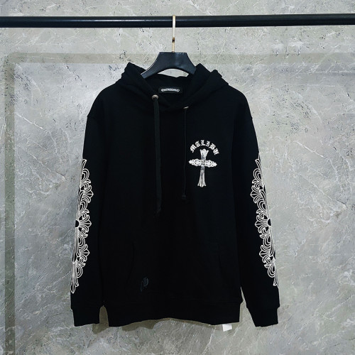 Chrome Hearts Graffiti Big Horseshoe Hand Painted Night Glow Hoodie