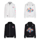 Chrome Hearts Unisex Colorful Cross Horseshoe Hooded Zipper Hoodie
