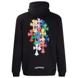 Chrome Hearts Unisex Pullover Cross Group Printed Hoodie