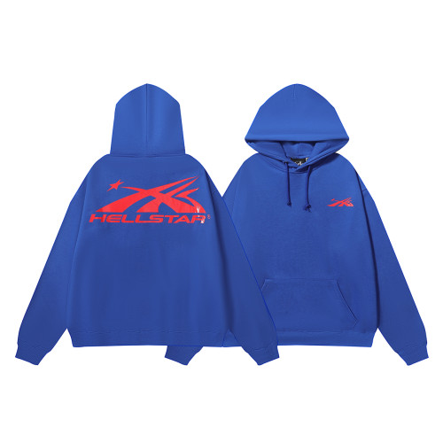 Hellstar Fashion Classic Red Printed Hoodie Unisex Casual Street Set