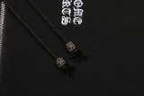 Chrome Hearts Unisex Cross Group Split Leather Zipper Hoodie
