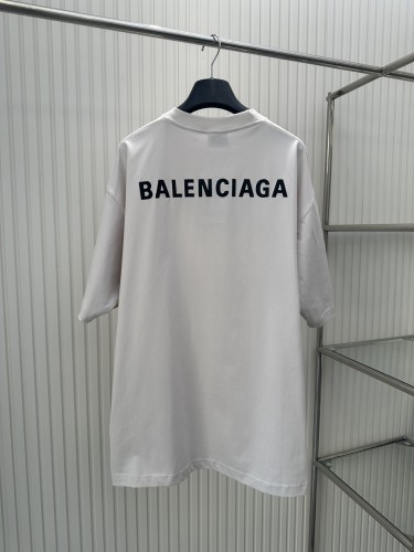 Balenciaga Fashion Front and Back Embroidered Letter T-shirt