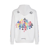 Chrome Hearts Unisex Colorful Cross Horseshoe Hooded Zipper Hoodie