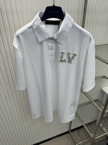 Louis Vuitton New Embroidered Patch Poplin Polo Knitted Shirt