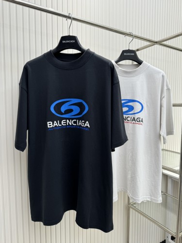 Balenciaga Classic Surfing Series Crack Printed Short Sleeved Couple Loose T-shirt