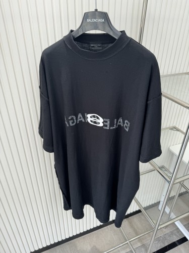 Balenciaga Reverse Letter Double Ring Cover Short Sleeve