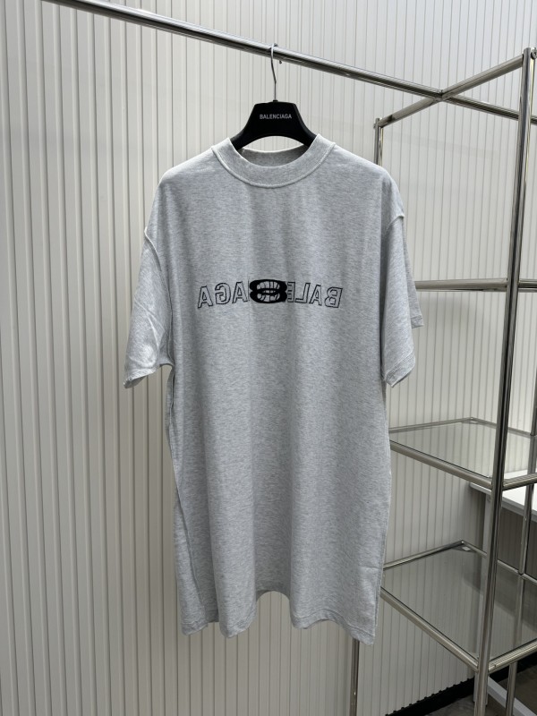 Balenciaga Embroidery Reverse Letter Short Sleeves