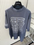 Balenciaga Classic Diamond Print Crack Damaged Washed Short Sleeved T-shirt