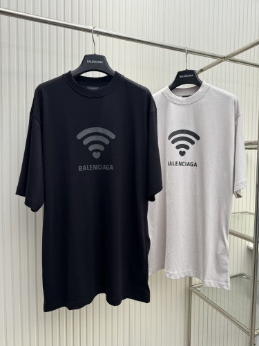 Balenciaga Fashion Wireless Foam Printed Short Sleeved T-shirt